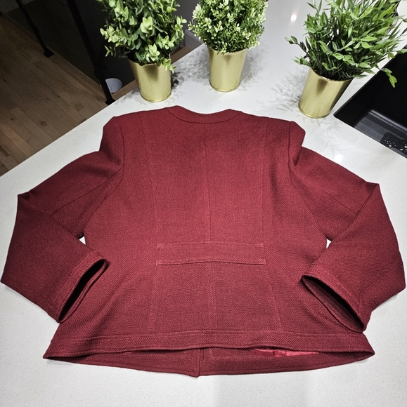 NWOT L'OFFICIEL Splendide blazer en laine pur à 100% bien doublé - Picture 8 of 10